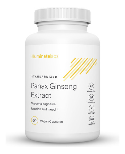 Illuminate Labs Cápsulas Extracto Ginseng Panax 200mg