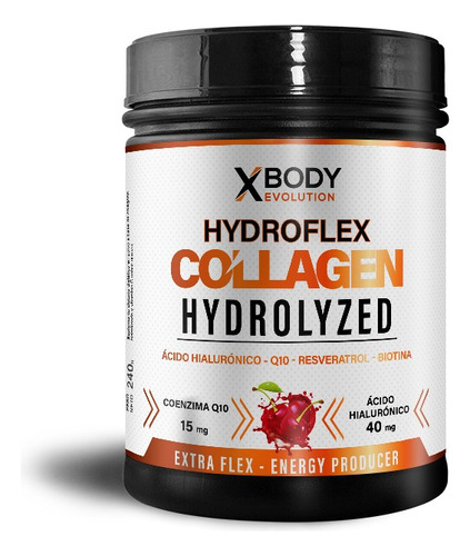 Hydroflex Colageno Hdrolizado 240 Grs Xbody Evolution Sabor Cereza