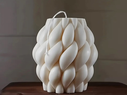 Molde De Silicona Nudo Para Vela Blanco