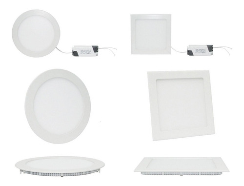 Imagen 3 de 7 de Panel Led 18w Plafon Cuadrado Embutir Luz Calida Fria Neutr#