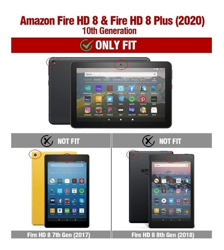 Forro Fucsia Tablet Amazon Fire Hd 8 Generacion 10 Año 2020