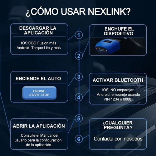 L Nexlink Obd2 Para Carro Motocicletas Limpar Código De