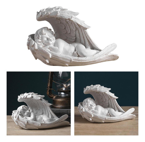 Querubín Bebé Ángel Rezando Estatua De Los 21x10x13cm