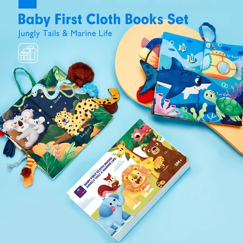 Libros para bebés de 0 a 6 meses, juguetes sensoriales de alto contraste  para bebés, juguetes sensoriales para bebés de 6 a 12 meses, libro de  sensación táctil, regalo de calcetines de Navidad para : Juguetes y Juegos  
