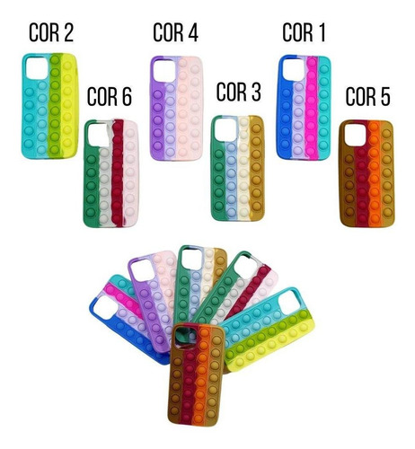 Capinha Bolha Compativel iPhone 12 6.1 Anti Stress Pop It