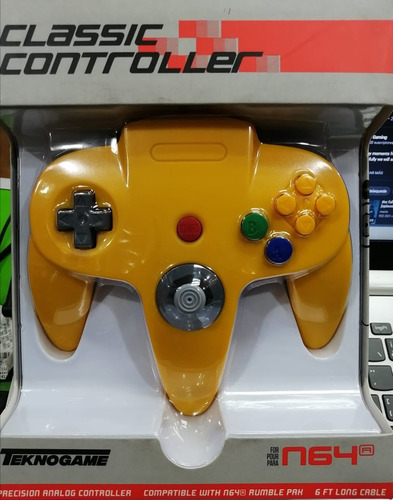 Imagen 3 de 3 de Controller - Wired - Blue/yellow (for N64)