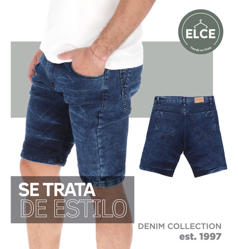 Paquete De 3 Bermudas Para Hombre De Mezclilla Slim Moda