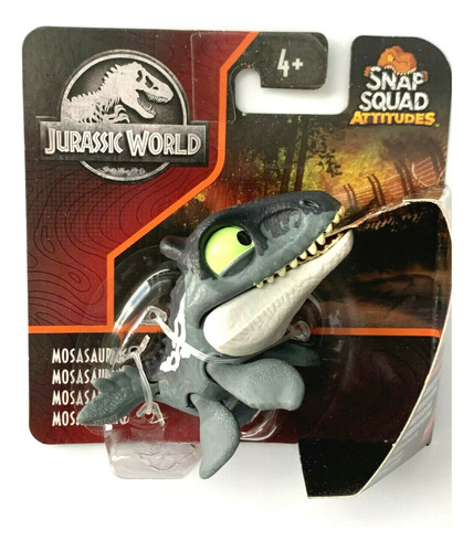 Jurassicworld Snap Squad Attitudes Mosasaurus [gris/negro] M