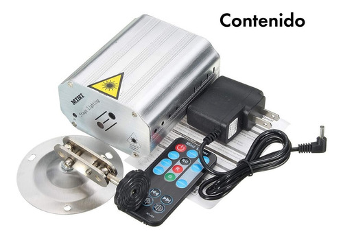 Imagen 4 de 10 de Mini Proyector Luz Láser 14 Efectos Patrones Rítmico Fiestas