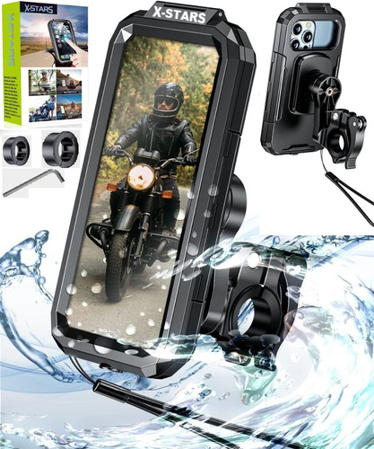 Soporte Porta Celular Para Moto Bicicleta Impermeable 360º