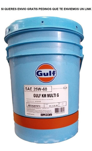 Aceite Gulf Multi G 25w60 Balde 20 Litros