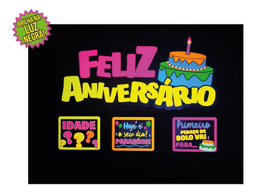 Panel de cumpleaños de neón