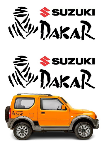 Kit Adesivo Lateral Porta Roxo Para Suzuki Jimny Dakar 13865 Cor Preto