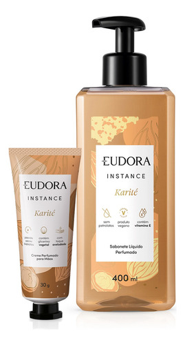 Combo Instance Karité: Sabonete Líquido Perfumado 400ml + Cr