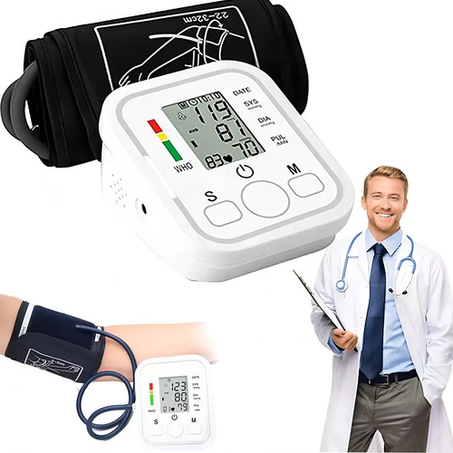 Medidor Electrónico De Presión Arterial Con Carga Usb Color Blanco