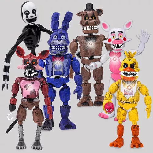 Figura De Acción De Pvc Bonnie Foxy Freddy Fazbear Bear Ju,