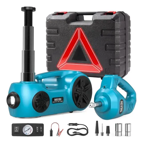 Kit Macaco Eletrico Hidraulico 12v Chave Impacto Maleta 6em1