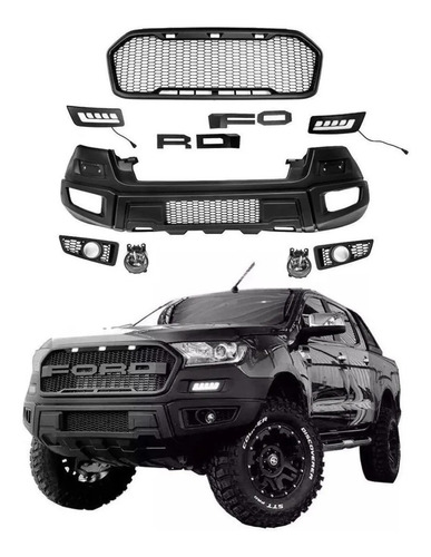 Body Kit Conversion Raptor Compatible Con Ford Ranger 16-22