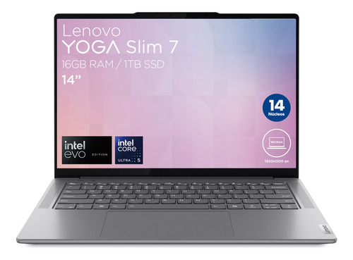 Laptop Lenovo Yoga Slim 7  Intel Ultra 5 16gb + 1tb Ssd Ia