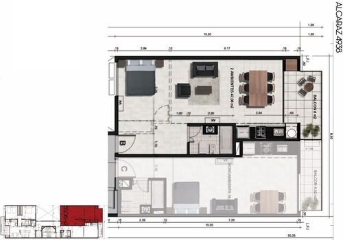 Imagen 16 de 26 de Departamento De 2 Ambientes A Estrenar En Monte Castro