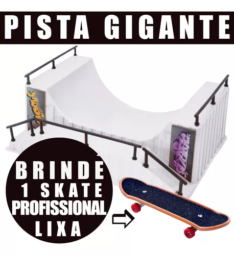 Pista De Skate Dedo Profissional Rampa E Corrimão Completa