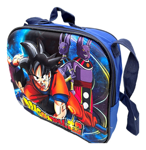 Mochila Goku Dragon Ball Z Set Lonchera+ Lapicera 3d Luz Led Dragon Ball Z Azul Mochila Goku Combo 3 Piezas