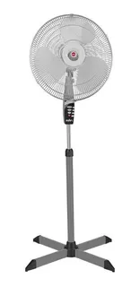 Ventilador de pie Man VPG-0018 gris con 3 aspas de plástico, 18" de diámetro 127 V