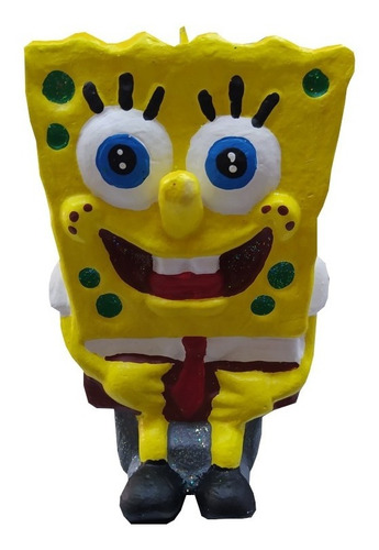 Vela De Cumpleaños De Cera Figura Bob Esponja 1pz