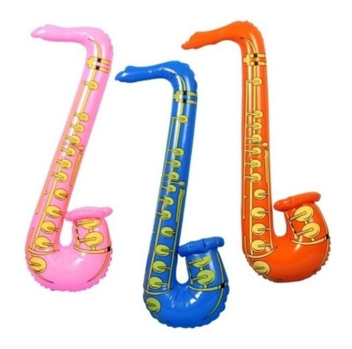 100 Saxofones Inflables 50 Cms Fiestas Eventos Batucada