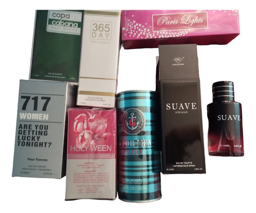 Set De 7 Perfumes Hombre Y Mujer