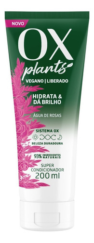 Condicionador Ox Plants Vegano Hidrata E Da Brilho - 200ml