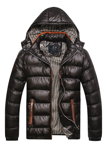 Men's Warm Quilted Hooded Winter Coat