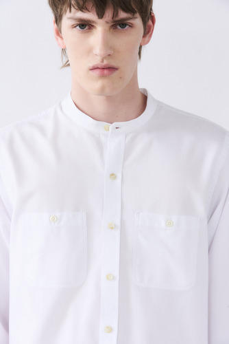Camisa Mao Bols Point M/l Bensimon Blanco S