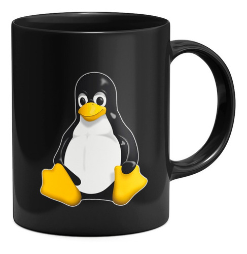 Caneca Preta - Tux Linux