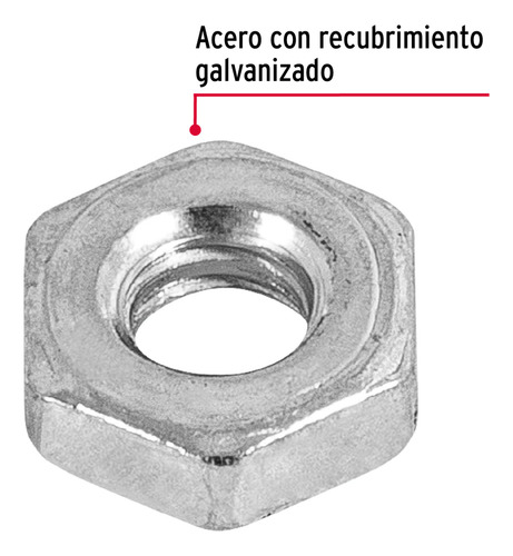 600 Tuercas 3/16 Hexagonales Tipo Sakamura, Fiero 44555