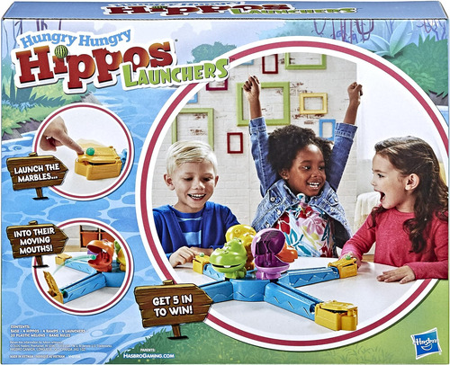 Juego Hasbro Gaming Hungry Hungry Hippos Launchers Para N...