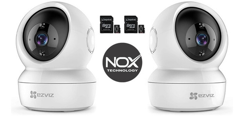 Imagen 1 de 10 de Kit 2 Camara Seguridad Ip Wifi Casa Hikvision Ezviz C6n