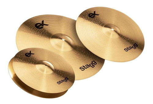 Juego de platillos con batería Stagg, 14, 16, 20, aleación B8 Exk +