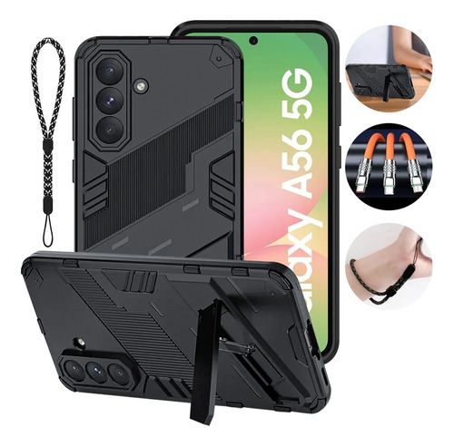 Funda Case Soporte + Cable Datos Para Samsung Galaxy A56 5g