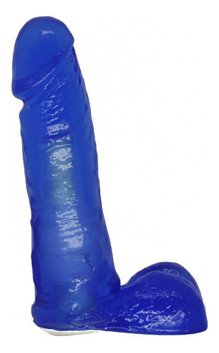 Cinta Com Pênis Com Escroto E Vibro Azul 17 Cm X 4,5 Cm