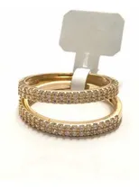 Comprar Aparadores De Aliança Com Pedras Zircônia Ouro 10k 416