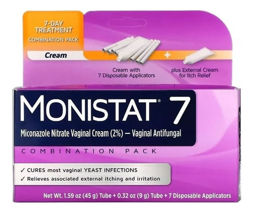 Monistat 7 Crema Vaginal Antifuga / Hongos 45 Gramos, Usa