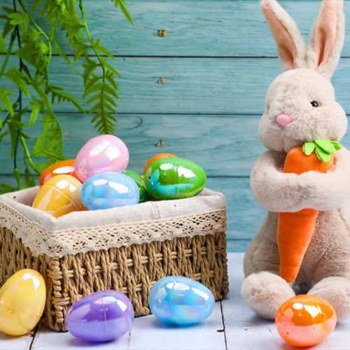 Huevos De Pascua Coloridos, Rellenos Para Cestas 24 Huevos