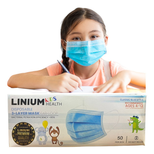 Ttp Infantil Linium Calidad Premiun, Pack 1000pz, Azul, 50pq