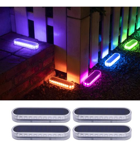 Luces Led Solares Rgb Impermeables Para Exteriores Decorac