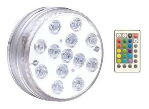 Luz LED con control remoto inalámbrico para piscina y acuario, color RGB 2.4W