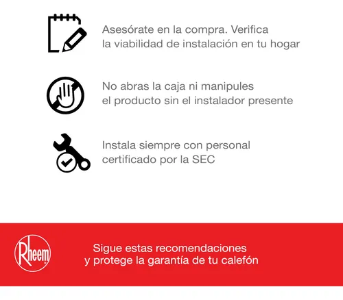 Calefon Gas Natural 18 Litros Tiro Forzado Rheem Digital
