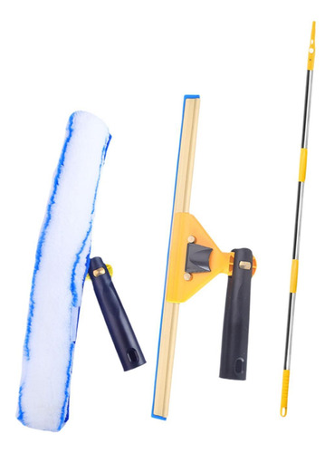 Kit De 3 Herramientas Para Limpiar Cristales Y Amarillo