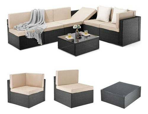 Pamapic 7 Pieces Outdoor Sectional Furniture