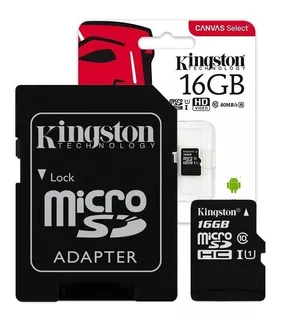 Memoria Micro Sd 16gb Kingston Canvas
